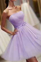 Cute A Line Tulle Short Prom Dresses Bridesmaid Dresses