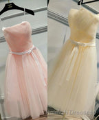 Cute A Line Tulle Short Prom Dresses Bridesmaid Dresses