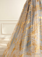 Beautiful Gradient Tulle Long Formal Dress, A-Line Strapless Prom Dress Evening Dress