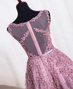 Cute Pink Lace Tulle Short Prom Dresses Pink Prom Dresses