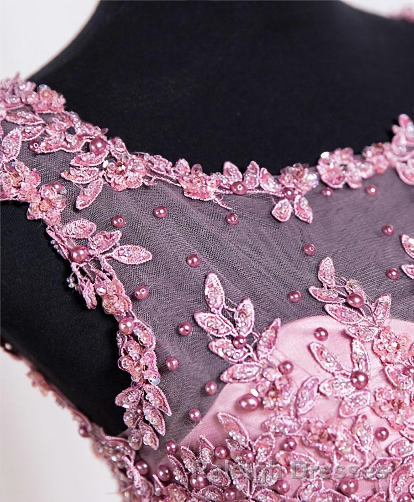 Cute Pink Lace Tulle Short Prom Dresses Pink Prom Dresses