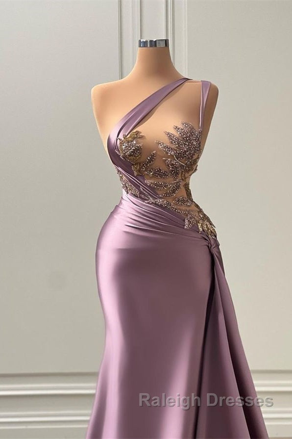 Sexy Purple Mermaid One-Shoulder Prom Dress Secondary image
