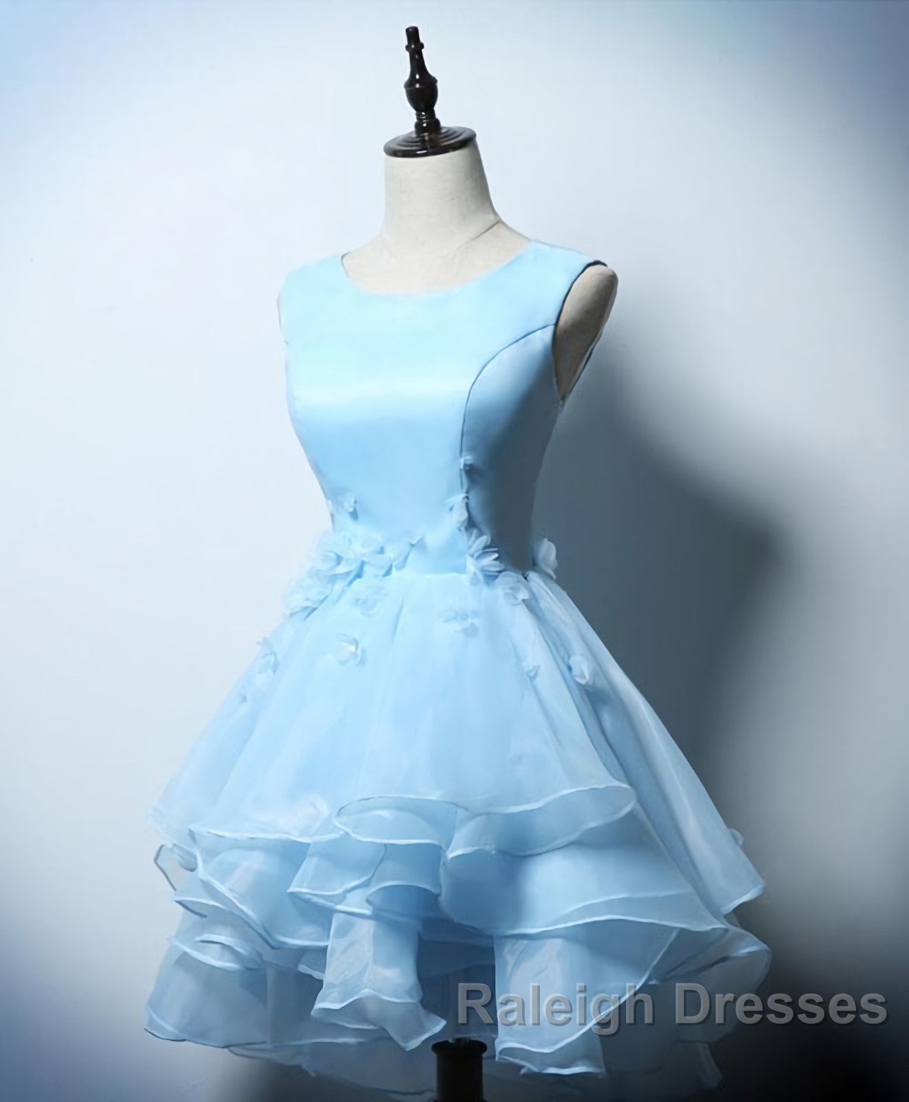 Cute Blue A Line Short Prom Dress, Blue Evening Dress Secondary image