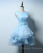 Cute Blue A Line Short Prom Dresses Blue Prom Dresses