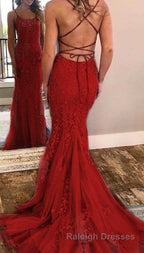 Chic Trumpet Spaghetti Straps With Lace Appliques Light Blue Prom Dress