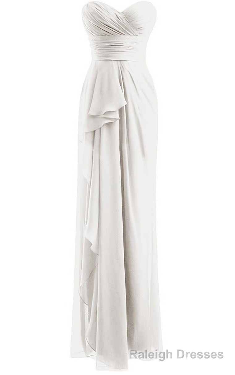 Classical Burgundy Sweetheart Empire Pleated Floor Length Chiffon Bridesmaid Dresses Main image