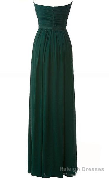 Wonderful Hunter Green Chiffon Ruffle Sweetheart Floor Length Empire Bridesmaid Dresses Secondary image
