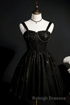 Elegant Sleeveless Tulle Sequins Short Homecoming Dresses