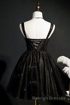 Elegant Sleeveless Tulle Sequins Short Homecoming Dresses