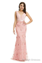 Lady Dresses Sleeveless Prom Dresses V Neck Formal Gowns 2025