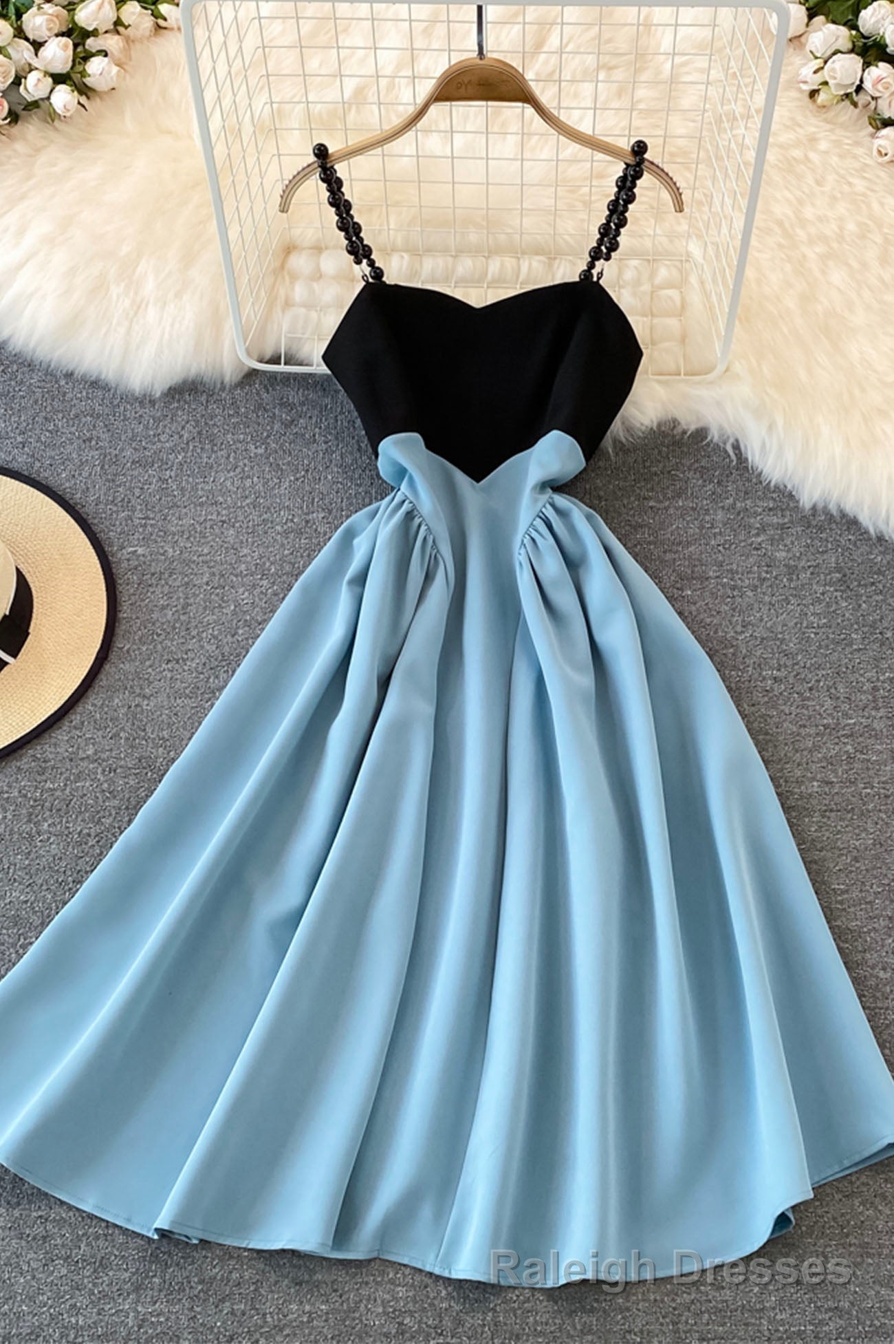 Blue A Line Short Dress