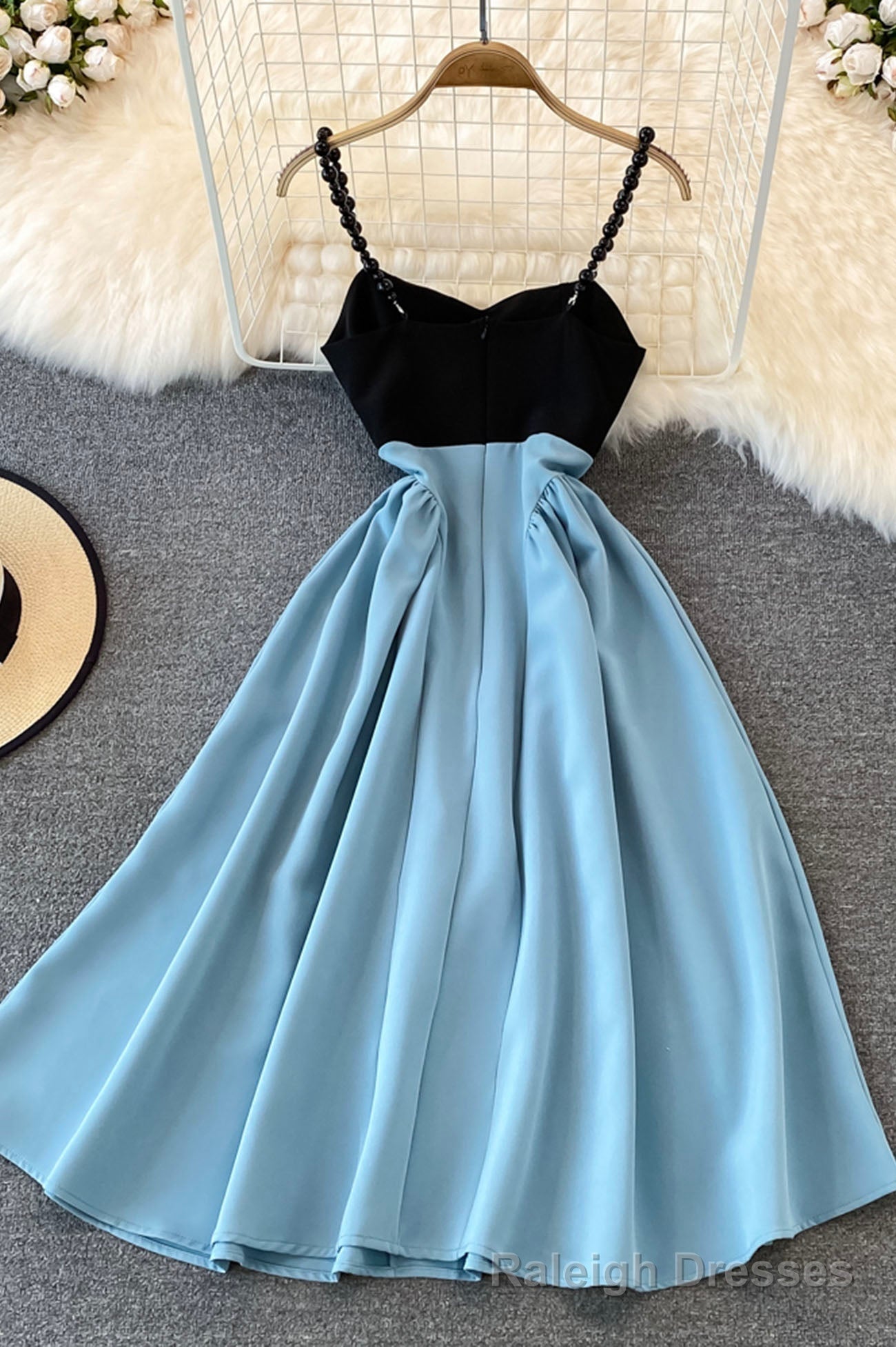 Blue A Line Short Dress