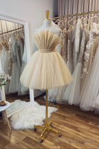 Cute Tulle Short Prom Dresses, A Line Homecoming Prom Dresses