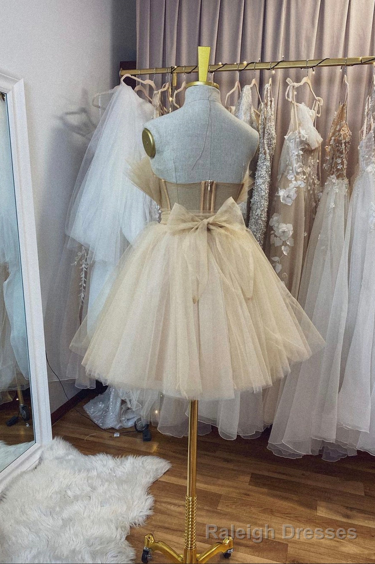 Cute Tulle Short Prom Dresses, A Line Homecoming Prom Dresses