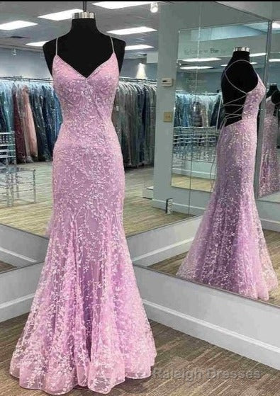 Gorgeous Mermaid Lilac Prom Dress with Embroidery Secondary image