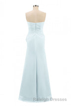 Pink Strapless Ruffled Mermaid Long Bridesmaid Dress