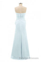 Pink Strapless Ruffled Mermaid Long Bridesmaid Dresses