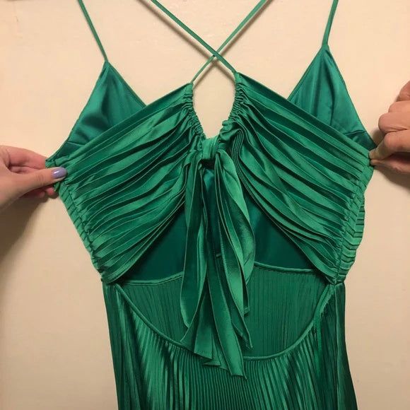 Forest Green Backless Prom Dresses For Vegas Pool Prom?? Glam Chiffon Prom Dresses For Special Ocassion