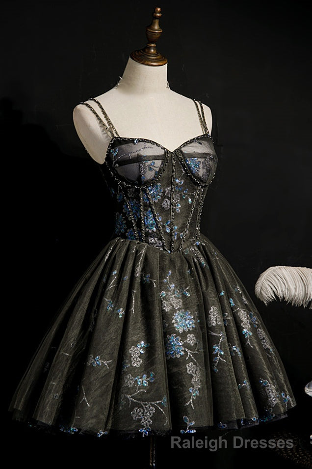 Stunning Sweetheart Lace-Up A Line Short Homecoming Dress