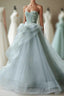 Unique Tulle Lace Long Prom Gown Tulle Lace Prom Dresses