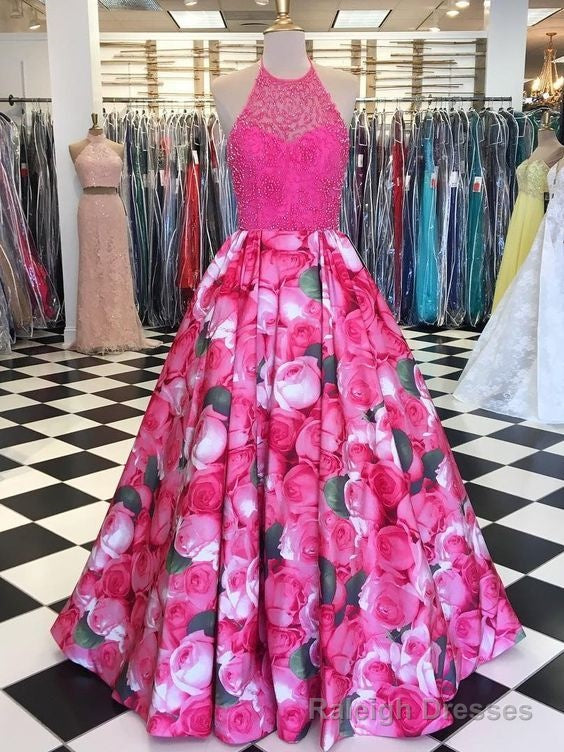 a line spaghetti straps floral prom dress 2025 floor length long prom dresses evening dress Main image