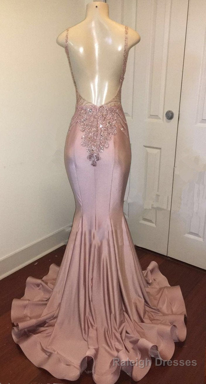 Sexy Mermaid Dusty Rose Sweetheart Shiny Backless Long Prom Dress 2025 Secondary image