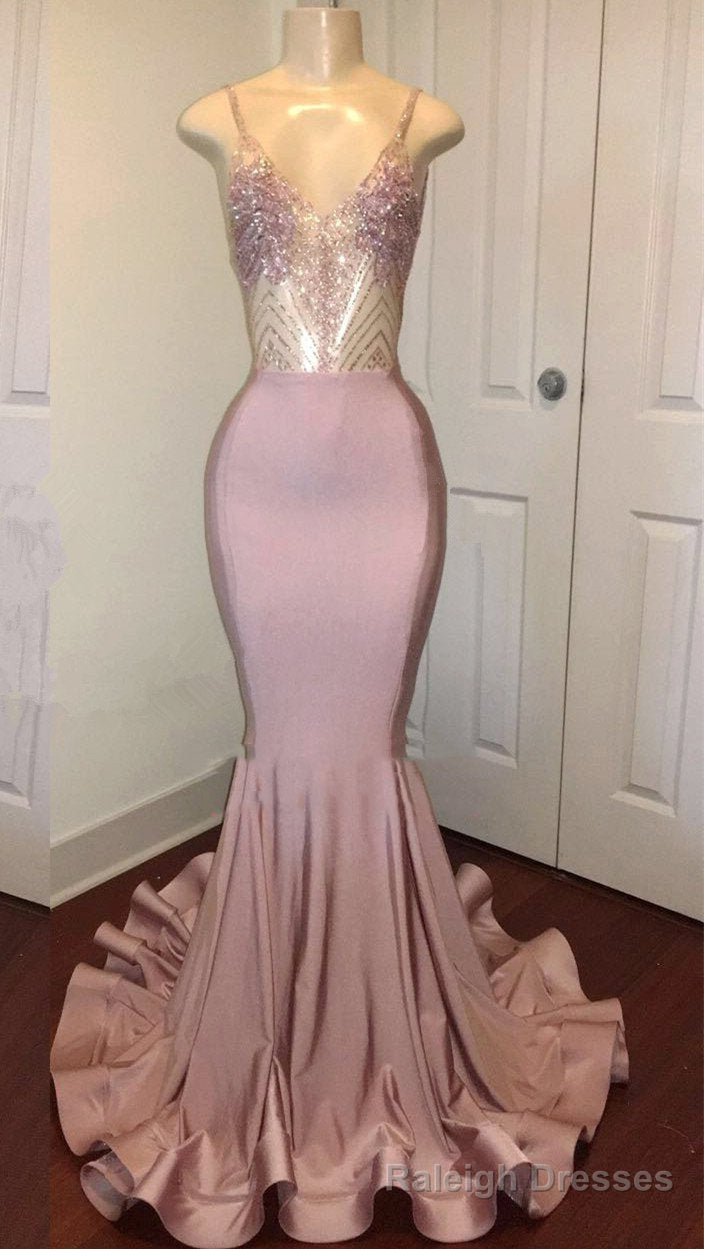 Sexy Mermaid Dusty Rose Sweetheart Shiny Backless Long Prom Dress 2025 Main image