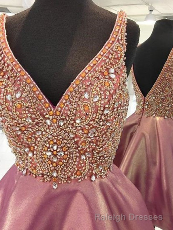 2026 A Line V Neck Sleeveless V Back Beading Layers Cut Short Mini Homecoming Dresses Secondary image