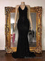 Sexy 2025 Black Halter Mermaid Sequence Backless Prom Dresses