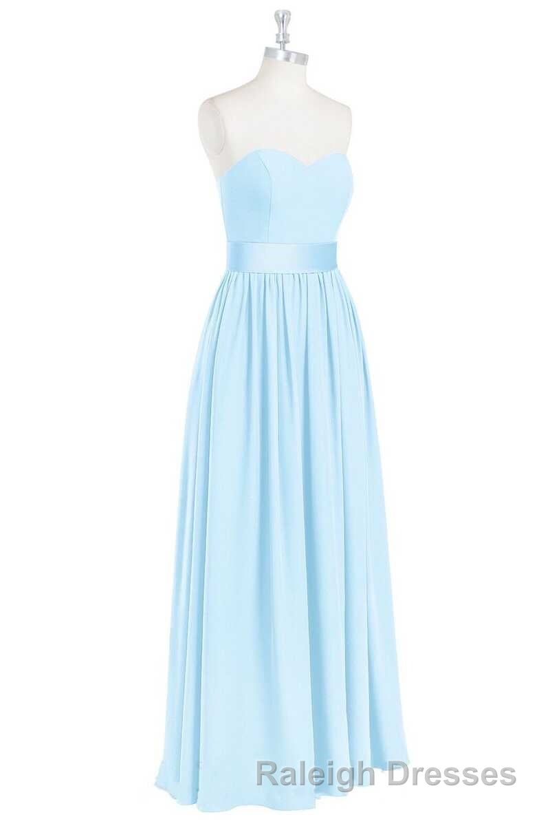 Light Blue Sweetheart A-Line Bridesmaid Dress with Slit Secondary image
