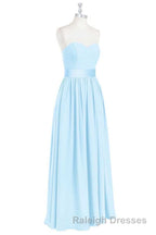 Light Blue Sweetheart A-Line Bridesmaid Dress with Slit