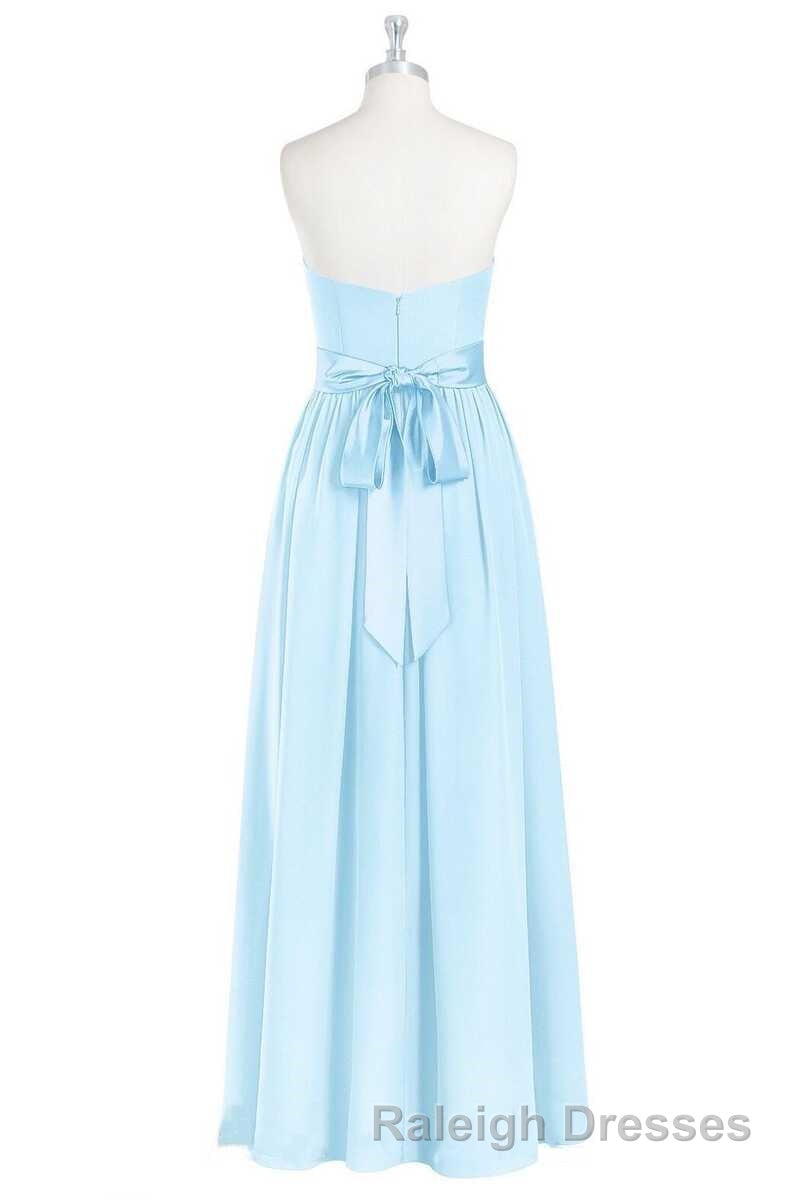 Light Blue Sweetheart A Line Bridesmaid Dresses with Slit