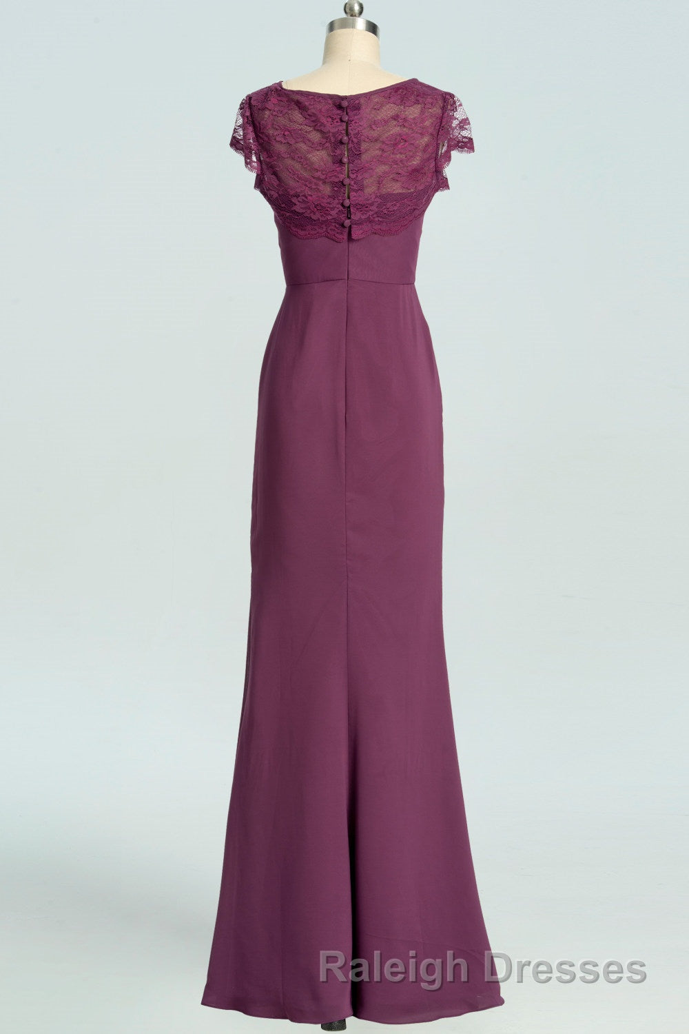 Elegant Plum Mermaid Long Bridesmaid Dress Secondary image