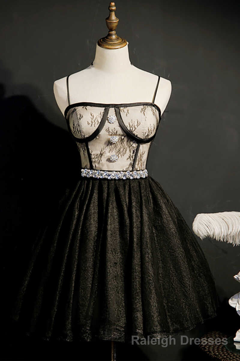 Rhinestone Straps A-Line Homecoming Dress Main image