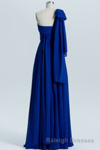 Royal Blue A Line Chiffon Long Convertible Bridesmaid Dresses