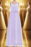 Lavender Chiffon Straps Ruffled A Line Bridesmaid Dresses