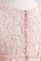 Pink Rhinestone Half Sleeve A-Line Long Mother of the Bride Dress