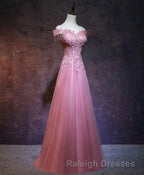 Burgundy Tulle Lace Off Shoulder Long Prom Dress, Burgundy Lace Evening Dress