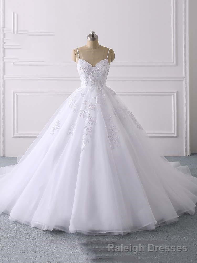 Lace Applique Ball Gowns Vestido Wedding Dresses Spaghetti Straps Main image
