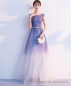 Unique Tulle Long Prom Dress Tulle Long Evening Dress