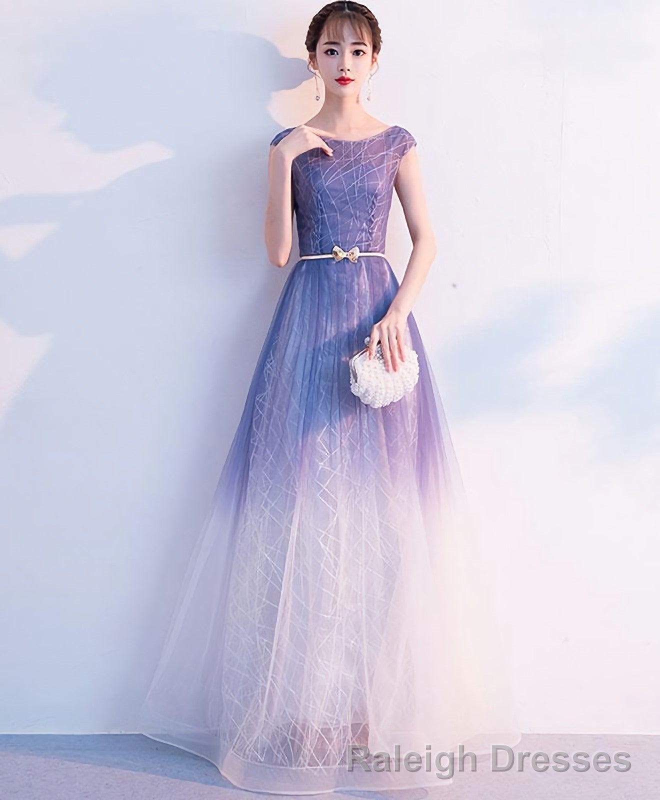 Unique Tulle Long Prom Dress Tulle Long Evening Dress