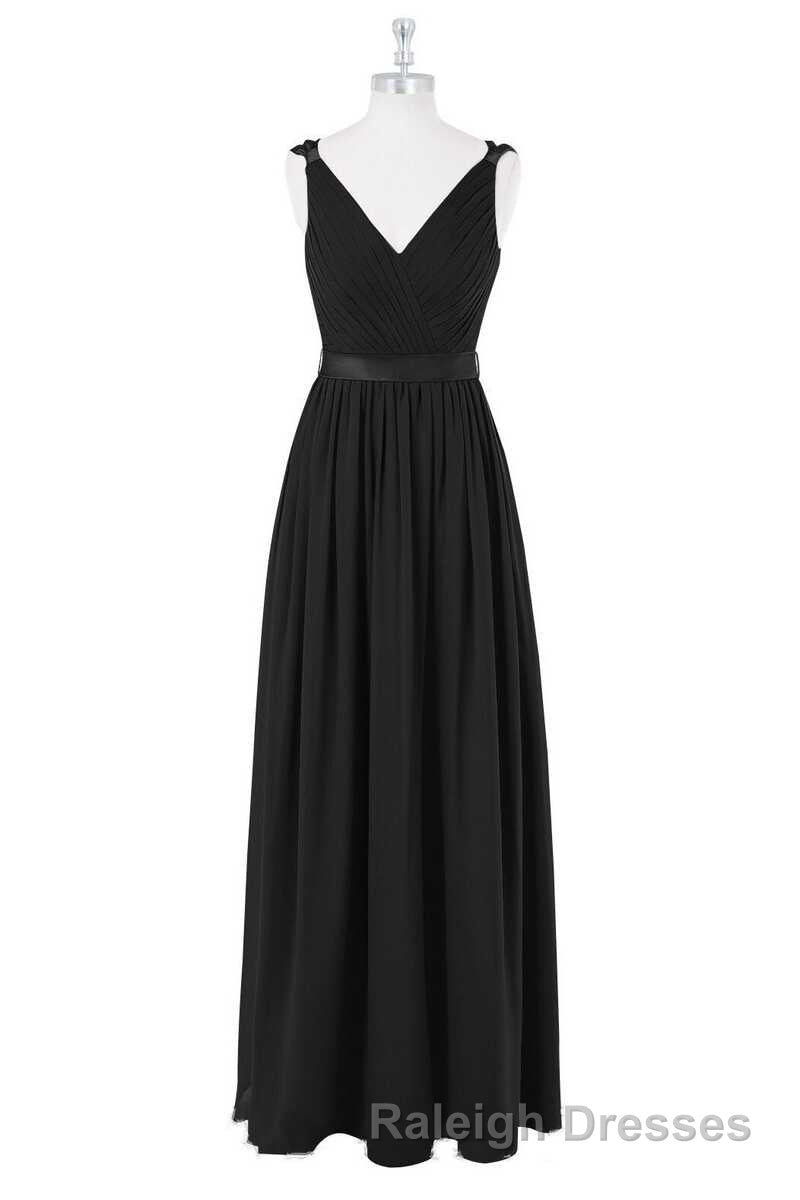 Lavender Chiffon V-Neck Backless Long Bridesmaid Dress