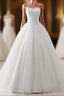 Ball Gown Strapless Sleeveless Lace Up Wedding Dresses