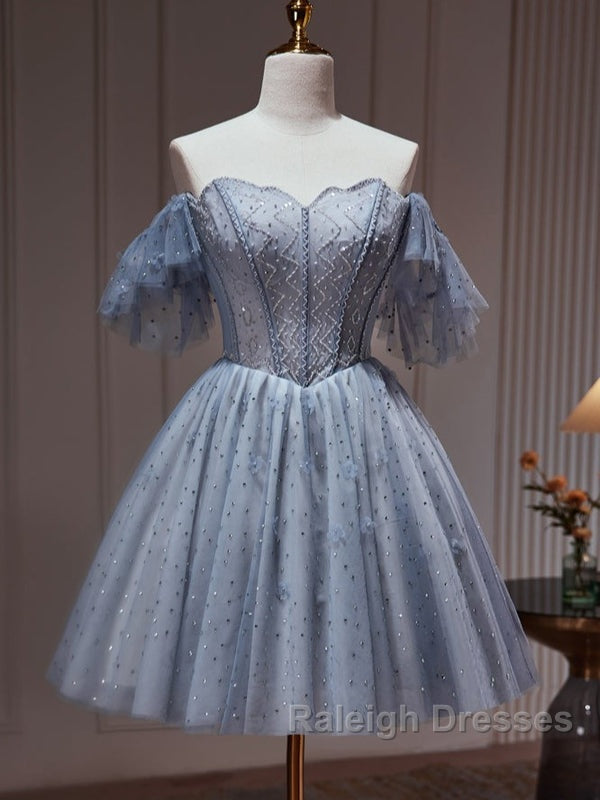 Off The Shoulder Tulle Short Homecoming Dresses Secondary image