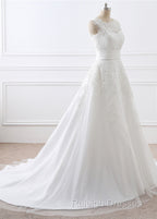 2 In 1 Wedding Dress With Lace Appliques