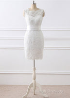 2 In 1 Wedding Dresses With Lace Appliques