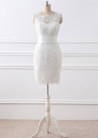 2 In 1 Wedding Dress With Lace Appliques