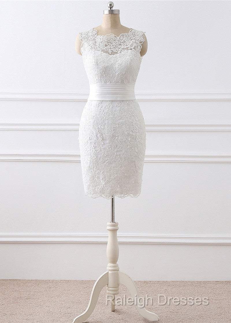 2 In 1 Wedding Dress With Lace Appliques