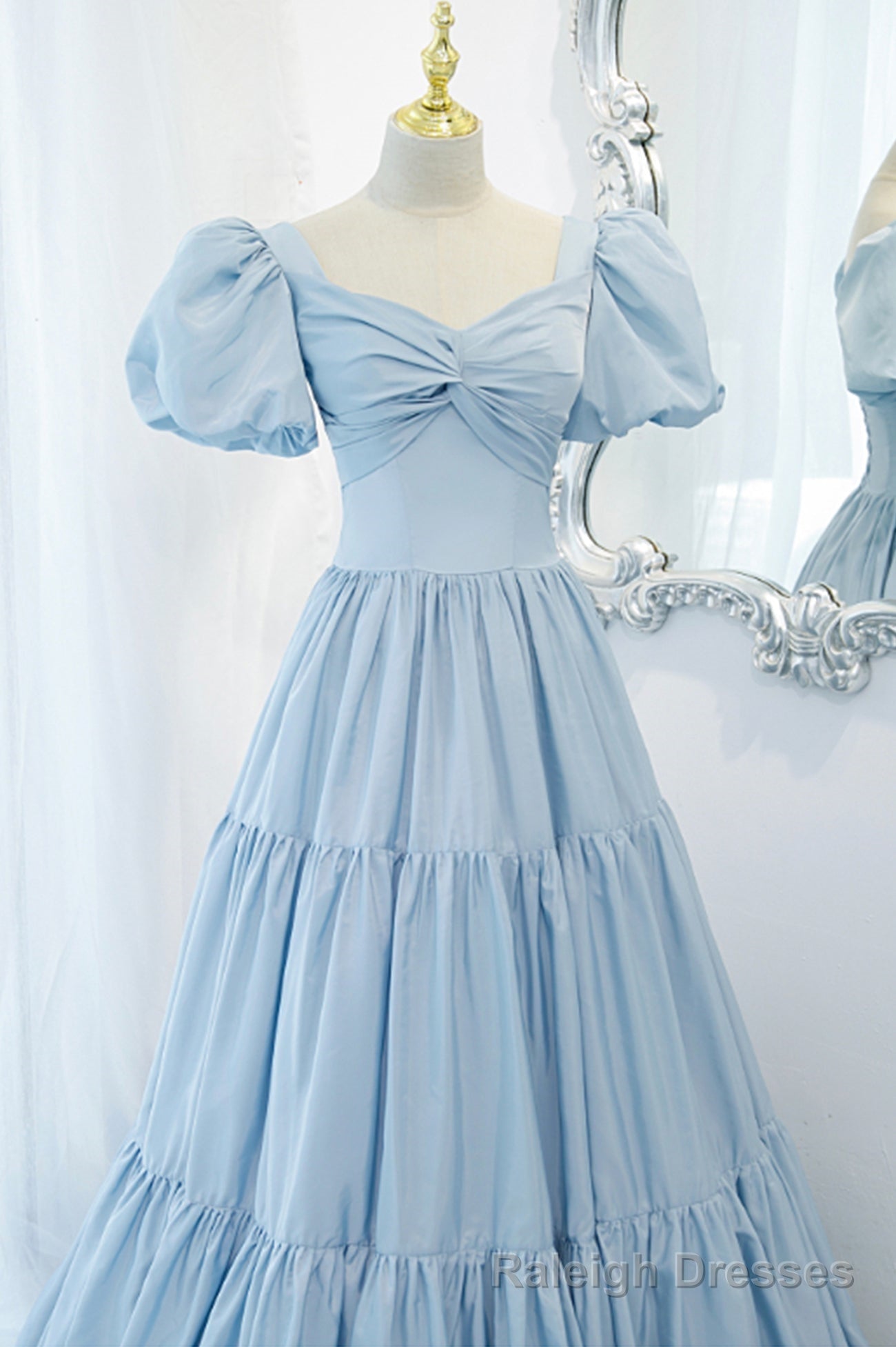 Blue A-Line Long Prom Dress, Blue Formal Evening Dress Main image