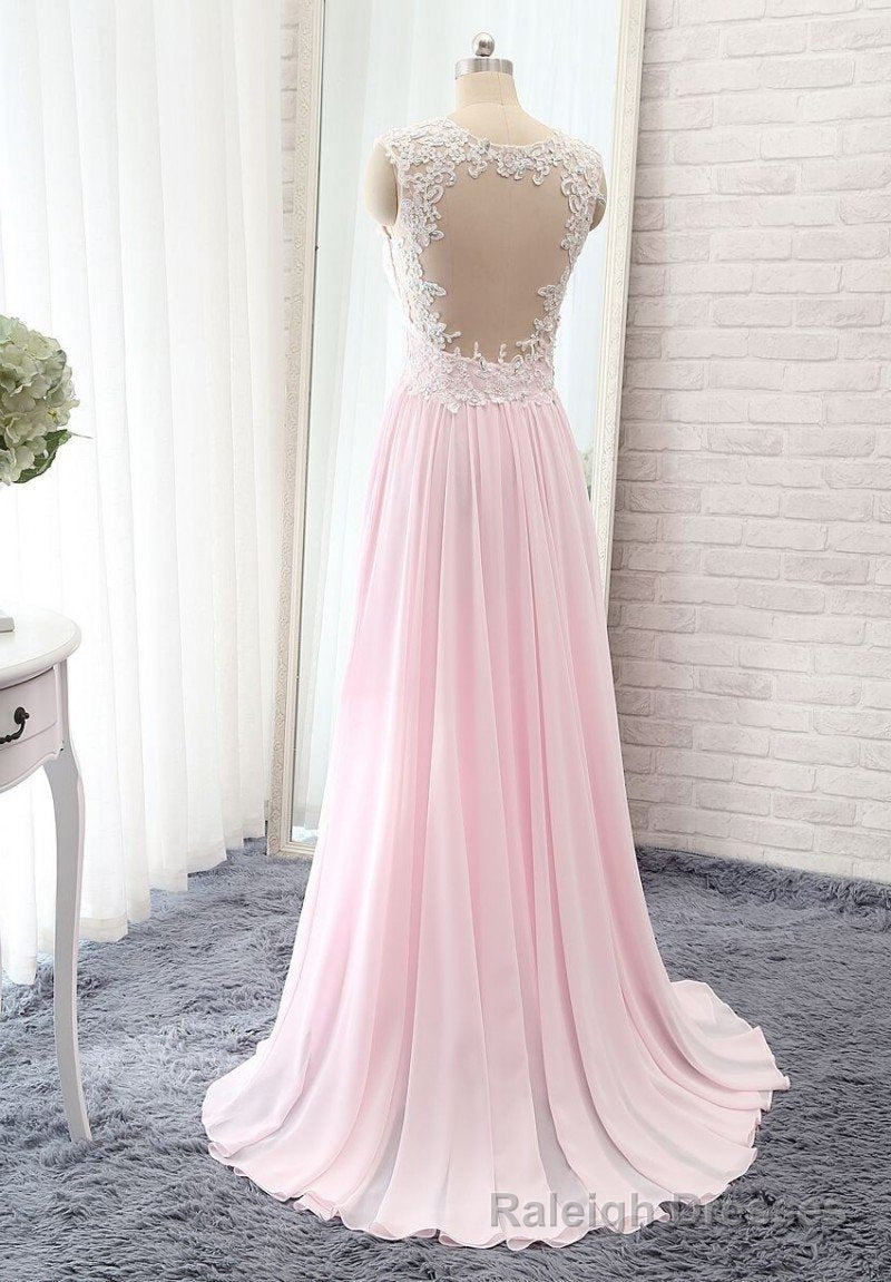 Chiffon Princess/A-Line Pale Pink Prom Dresses Main image